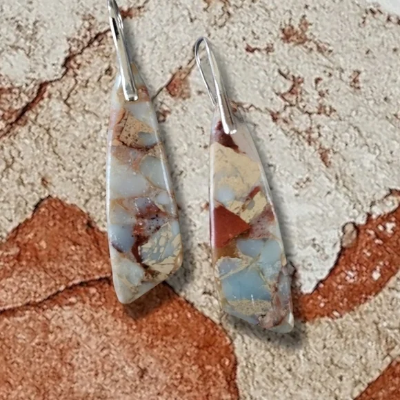 NEW Imperial Jasper Earrings - Picture 2 of 2